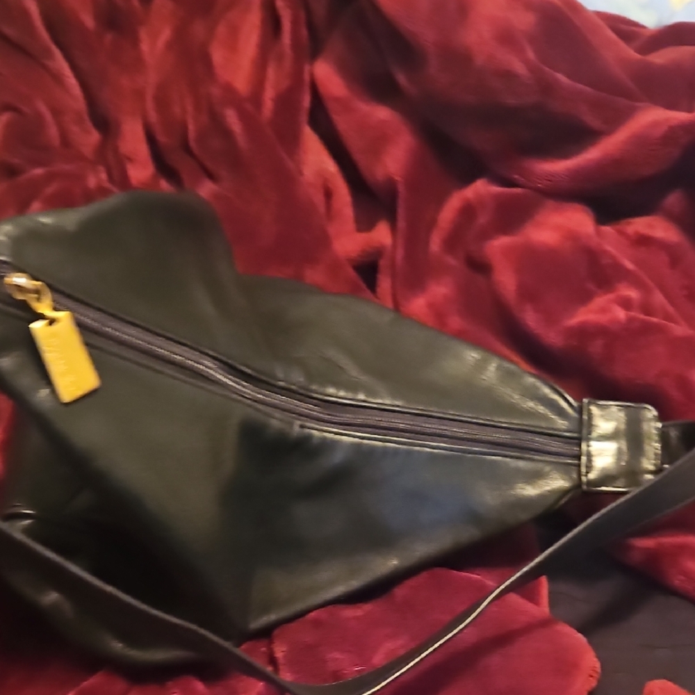 Tignanello Black Leather Backpack